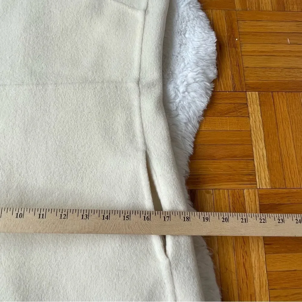 VALENTINO Authentic  Heart Dress Wool Cashmere Silk White Size S‎ Italy